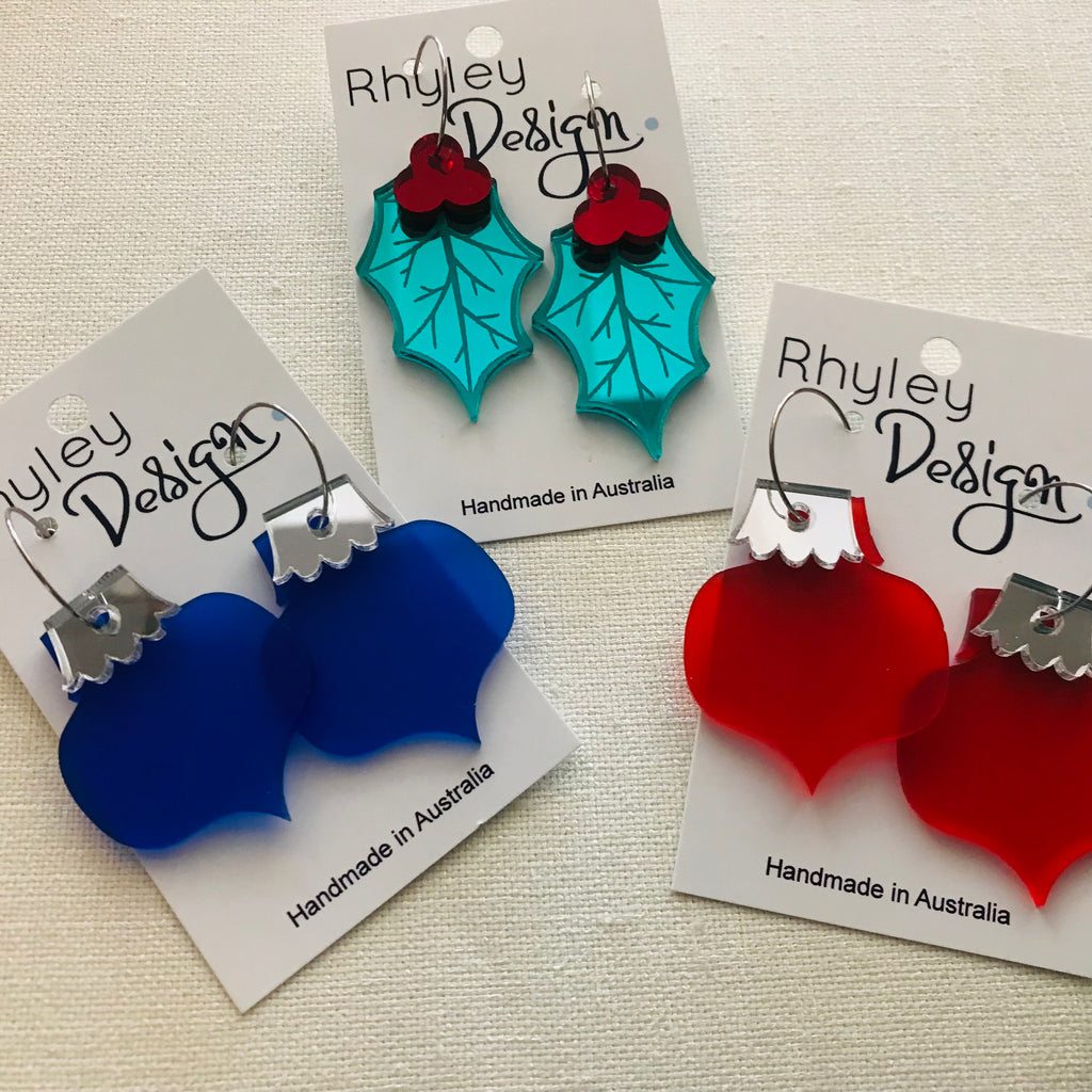 Christmas Ornament Statement Earrings