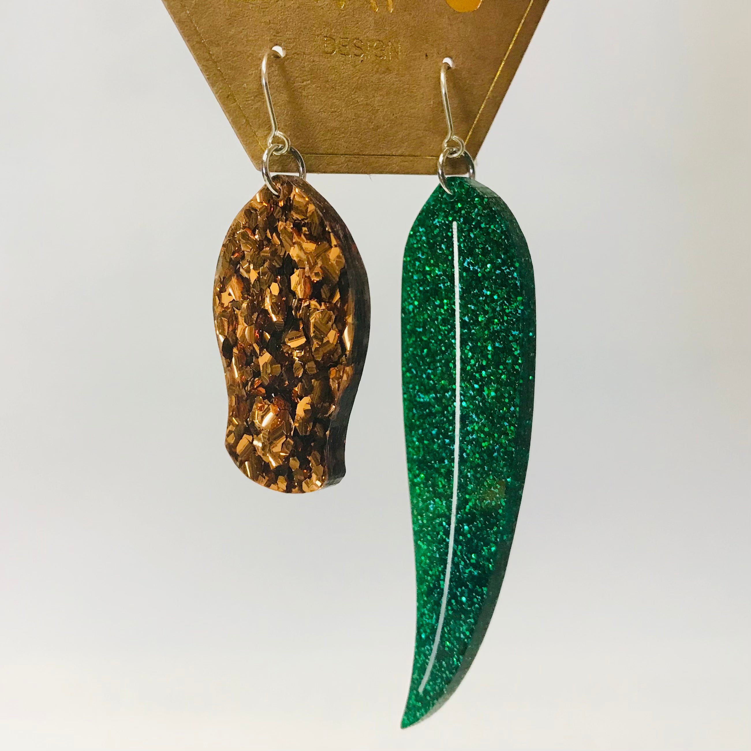 Gumnut and Leaf Odd Earrings