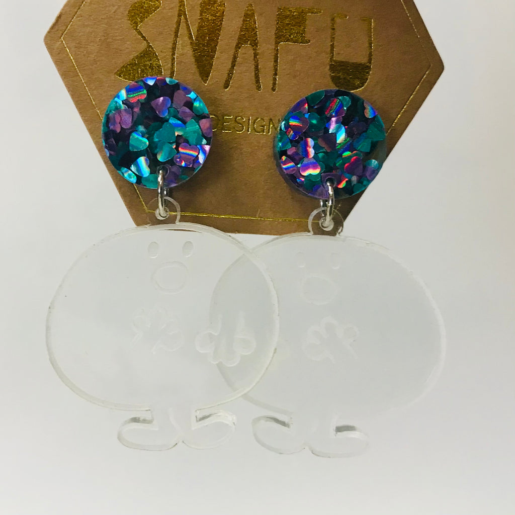 Bashful Man Earrings