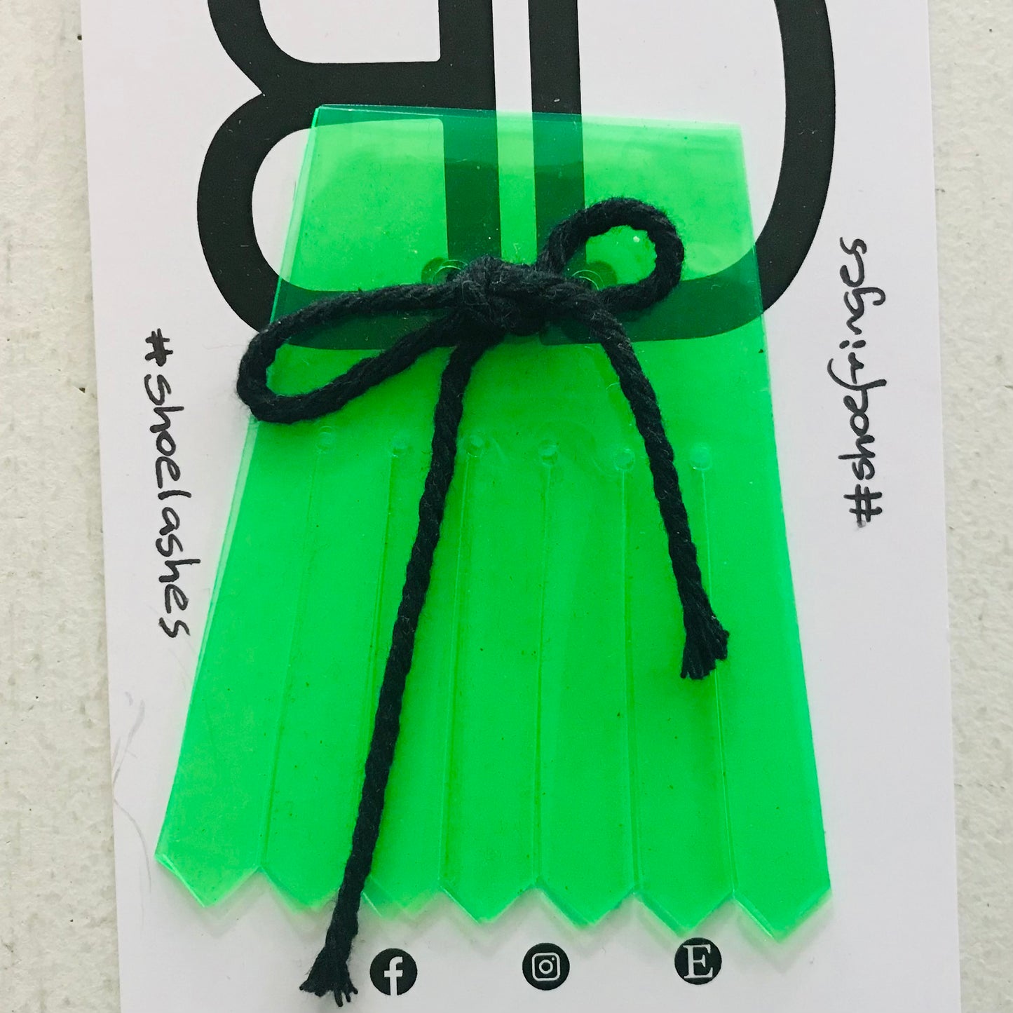 Hand painted leather, faux-leather, perspex & vinyl Shoe Tassel Fringe