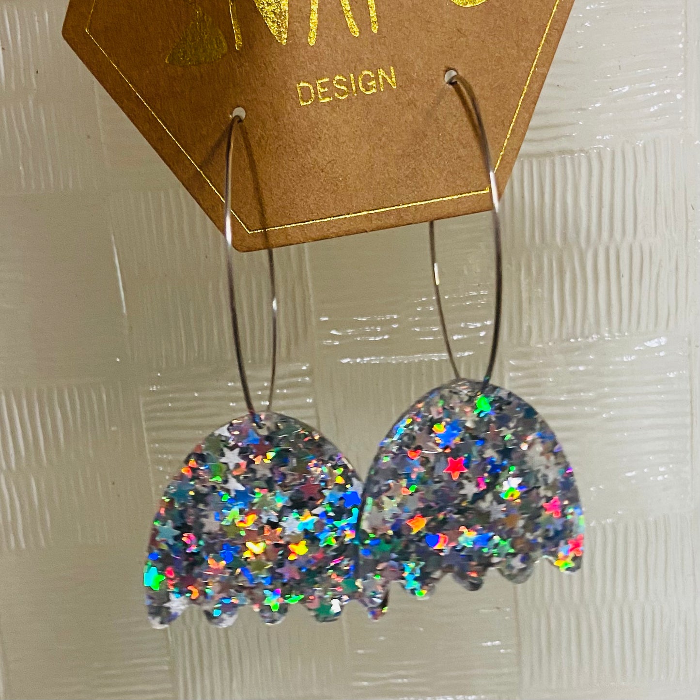 Tulip Dangle Hoop Earrings