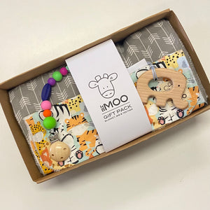Gift Box - Blanket, Bib & Silicone Teether