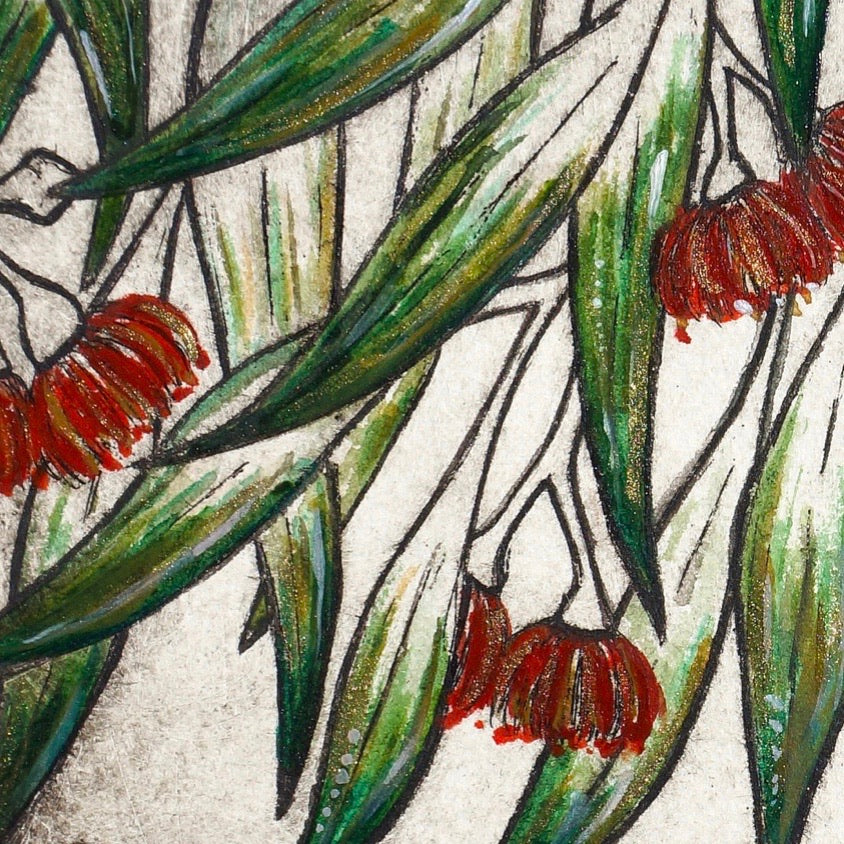 Original Art Print Coaster Set of 6 - Australian Botanical