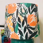 Custom Lamp Shade only - Orange & Black Floral
