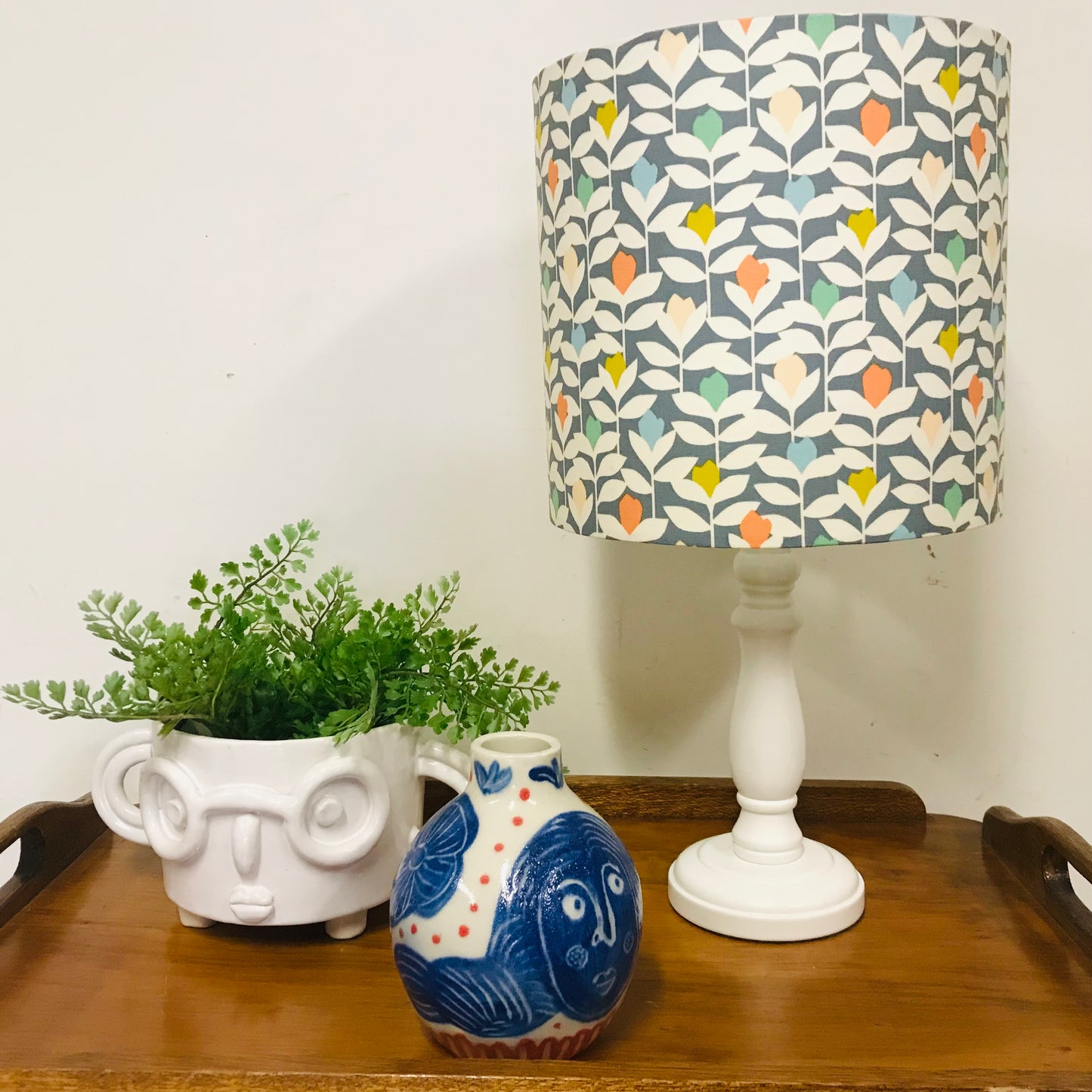 Custom Lamp Shade only - Pastel Vines