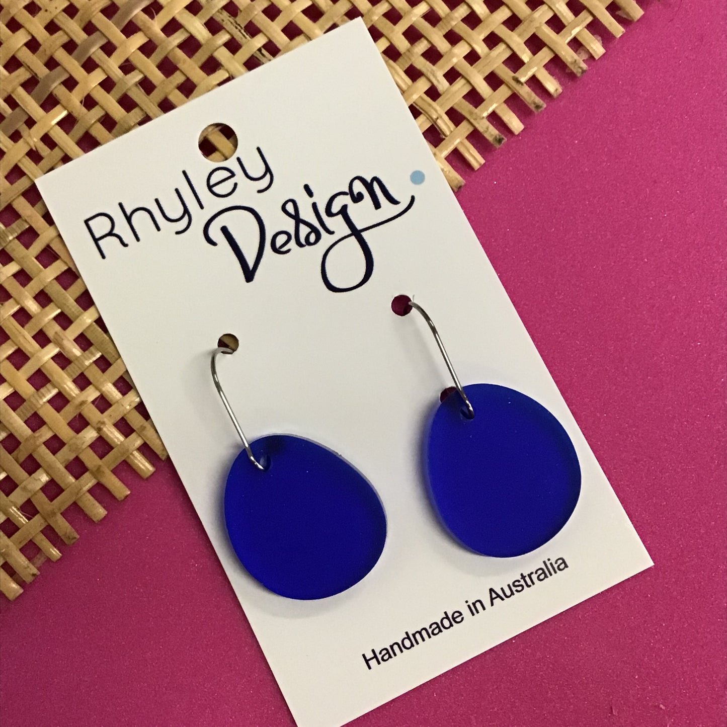Bold Perspex Drop Disc Earrings - Mini