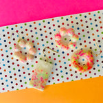 Polymer Clay Handmade Earrings - Fluoro Speckle