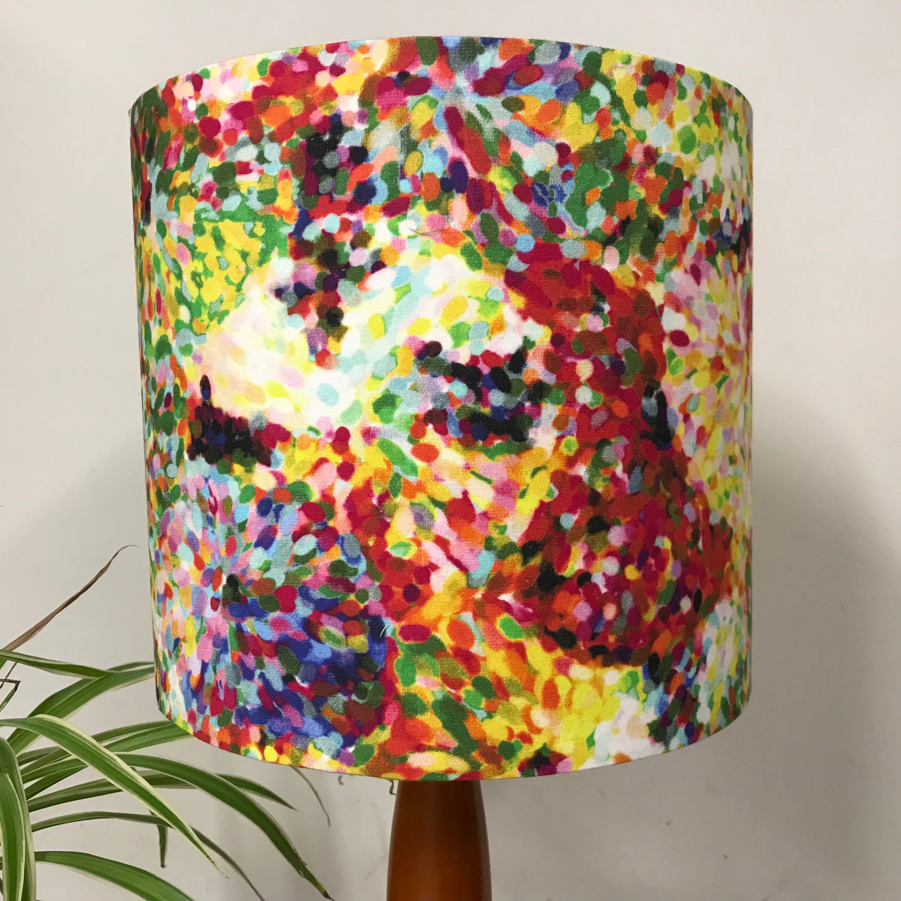 Impressionist Floral Timber Table Lamp