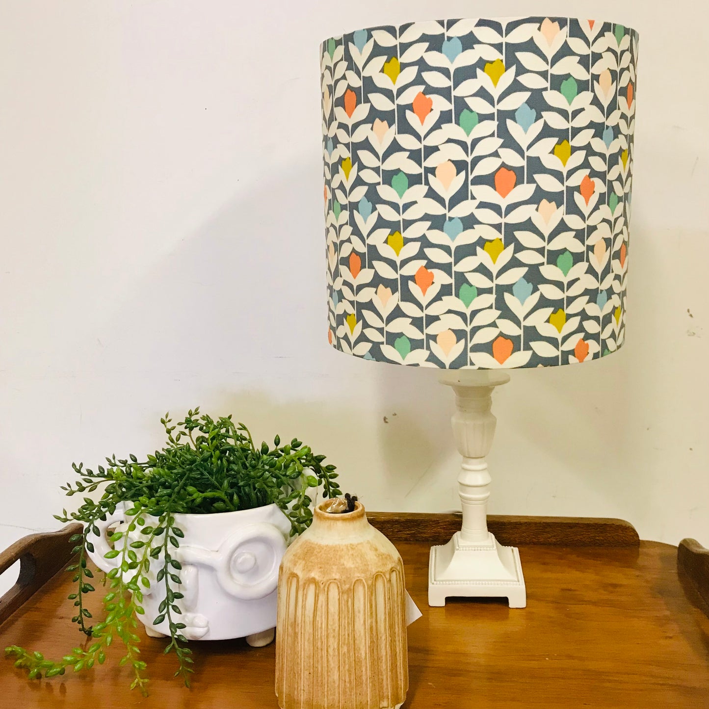 Custom Lamp Shade only - Pastel Vines