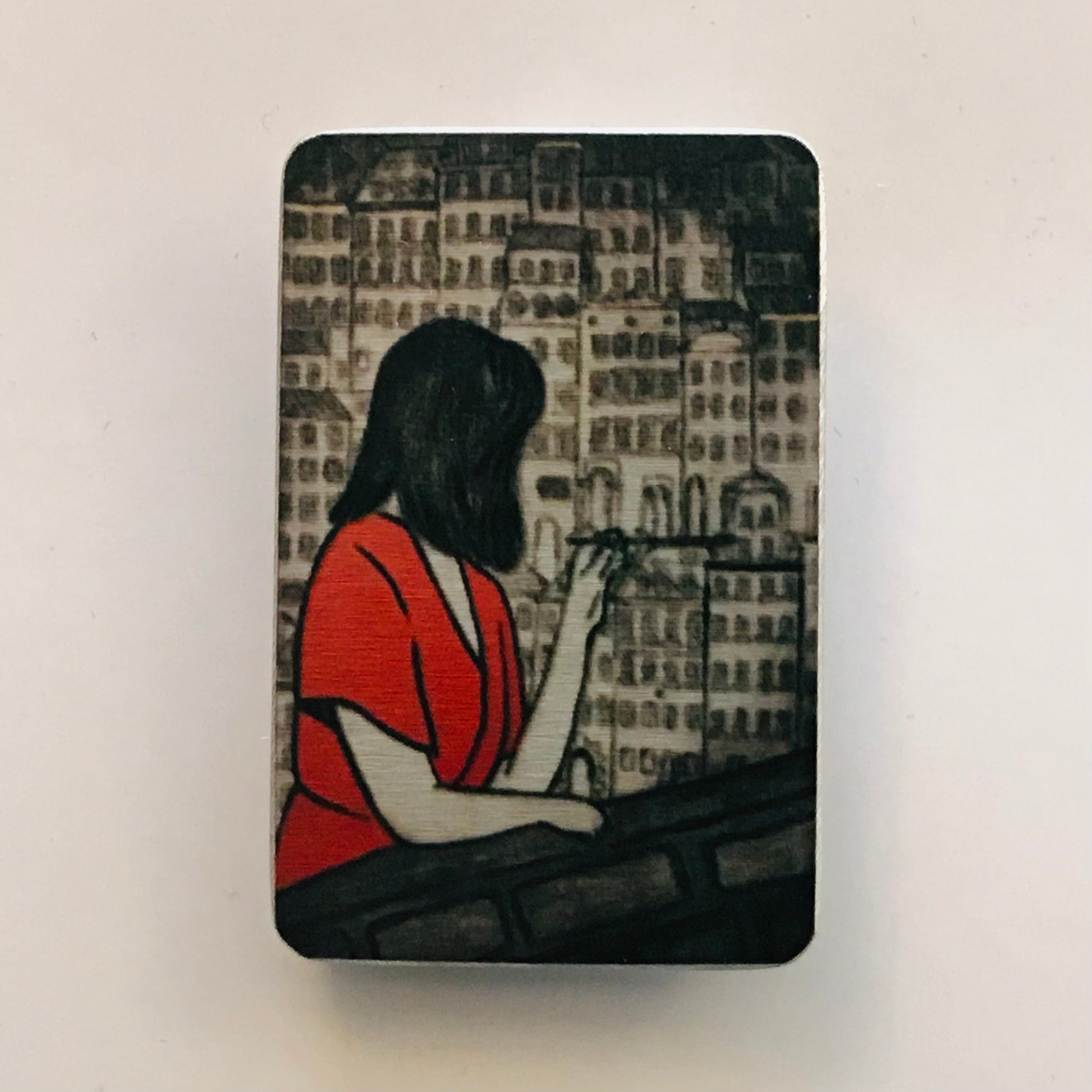 Aluminium Original Art Brooch / Pendant