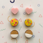 3 Pack of Laser Cut Acrylic Stud Earrings - gift pack