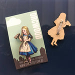 Alice in Wonderland Wood Brooches