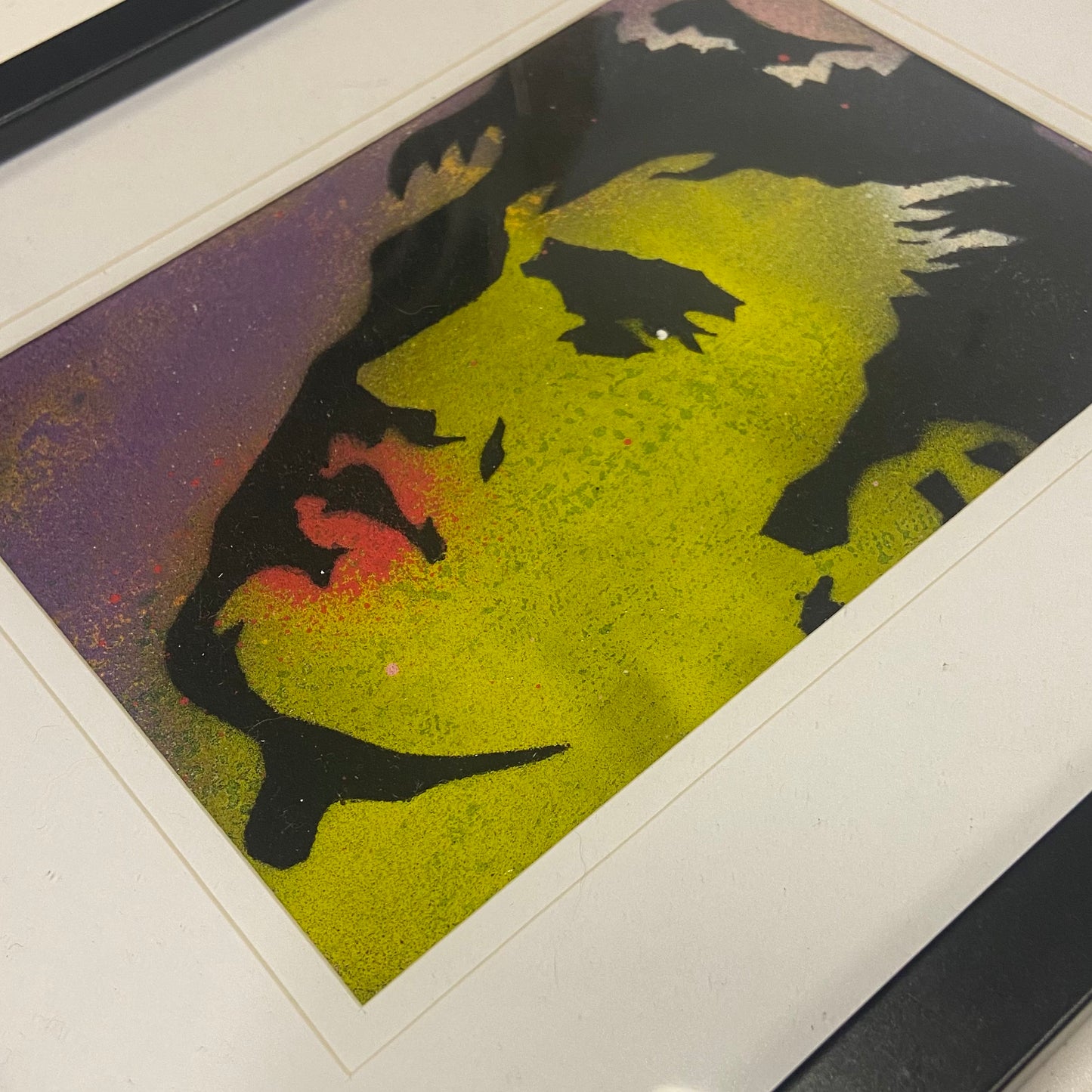 Stencil & Spraypaint Original Artwork - Persons of Interest Series - PURPLE ELVIS