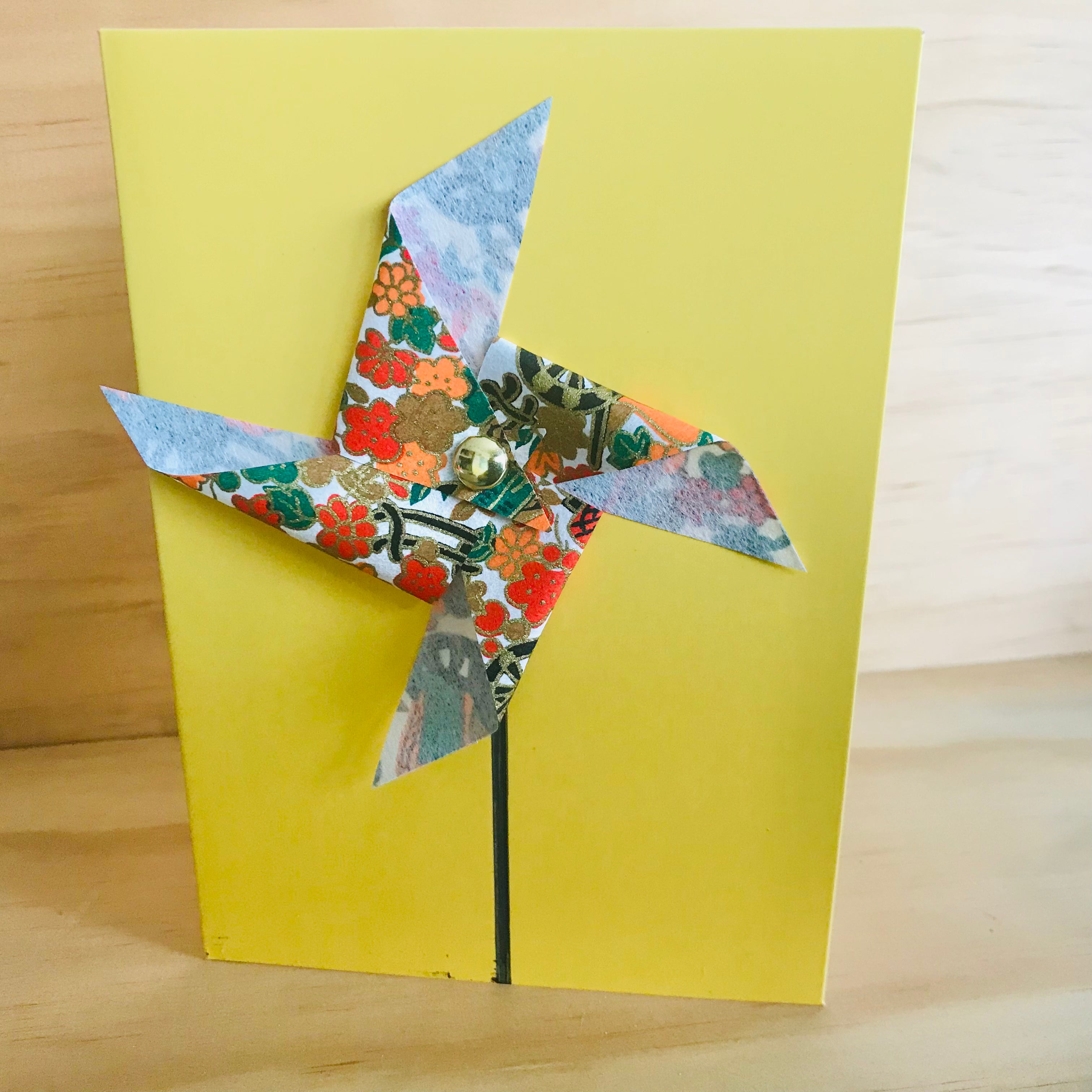 Handmade 3D Pin-Wheel Greeting Cards