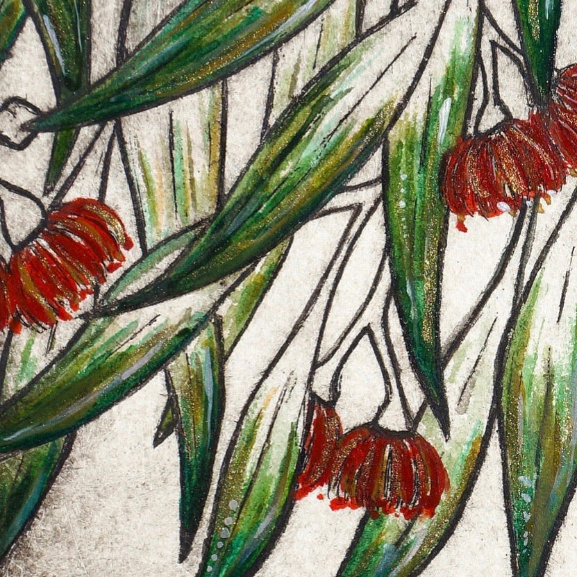 Original Art Print Coaster Set of 6 - Australian Botanical