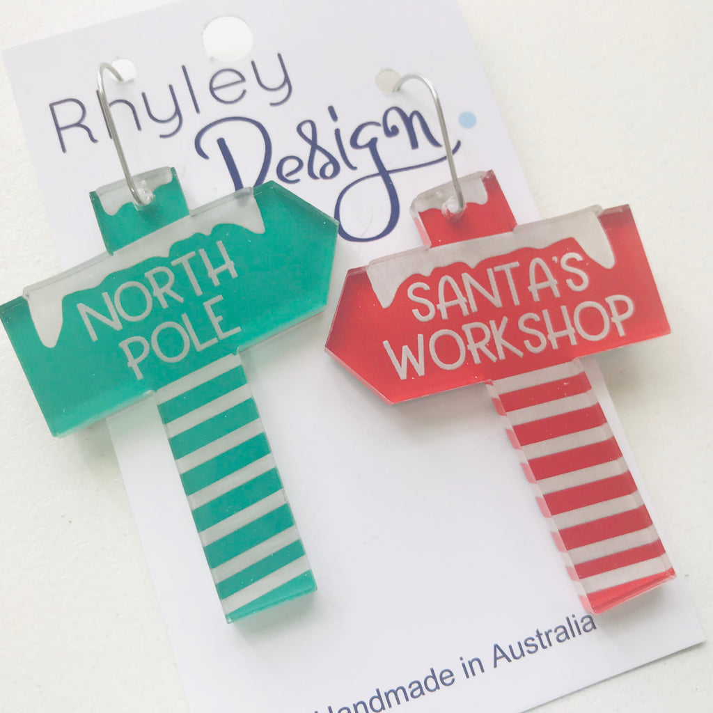 Santa Signs Statement Earrings