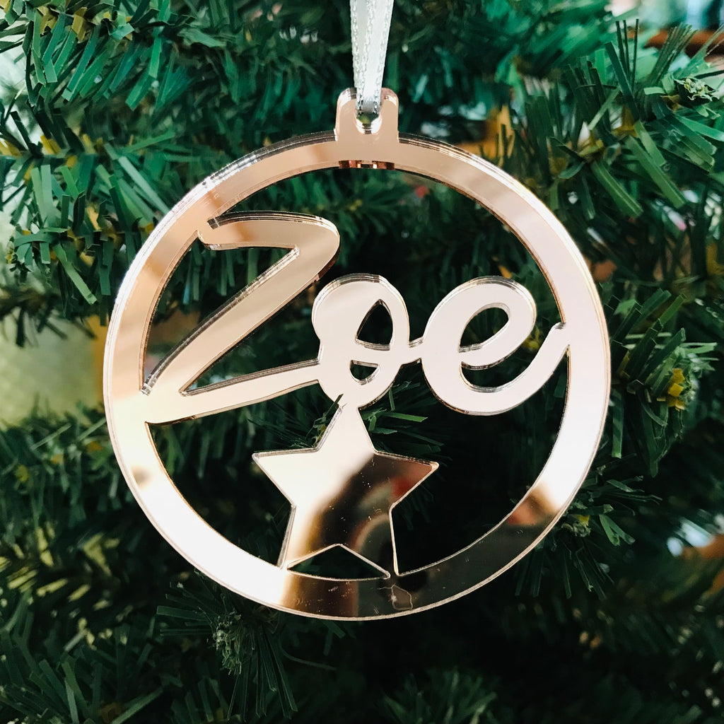 Christmas Personalised Decorations - Lasercut Acrylic