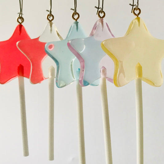 Star Lollypop Hoop Earrings **ON SALE**