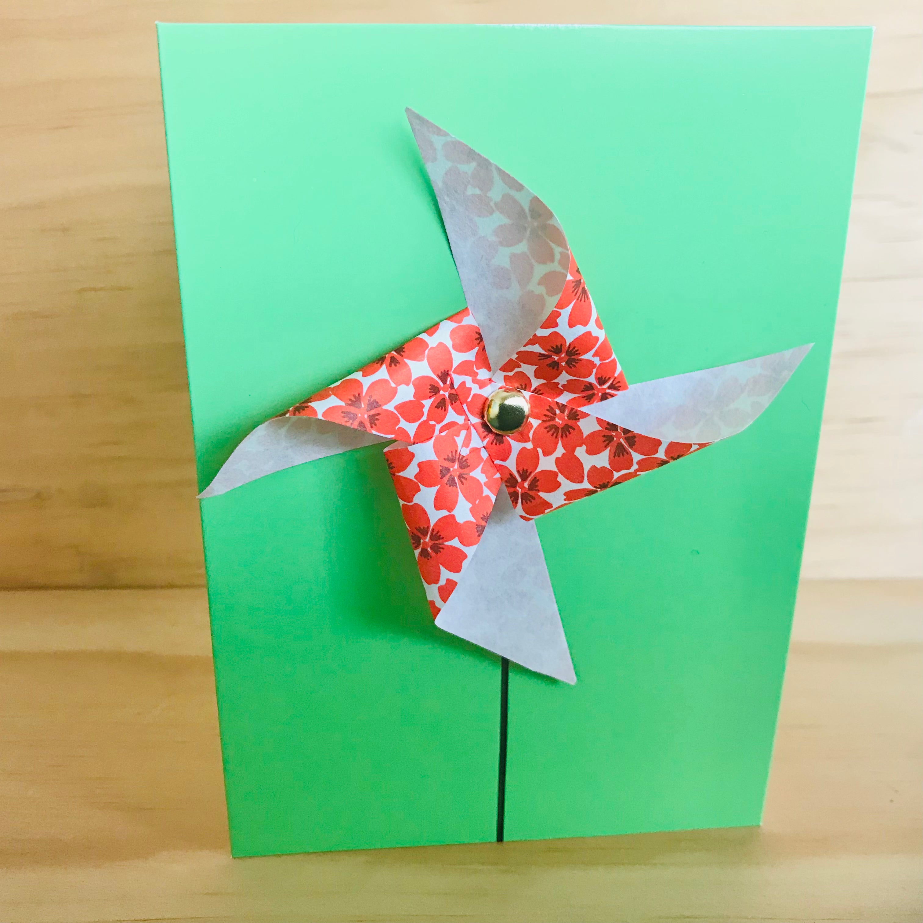 Handmade 3D Pin-Wheel Greeting Cards