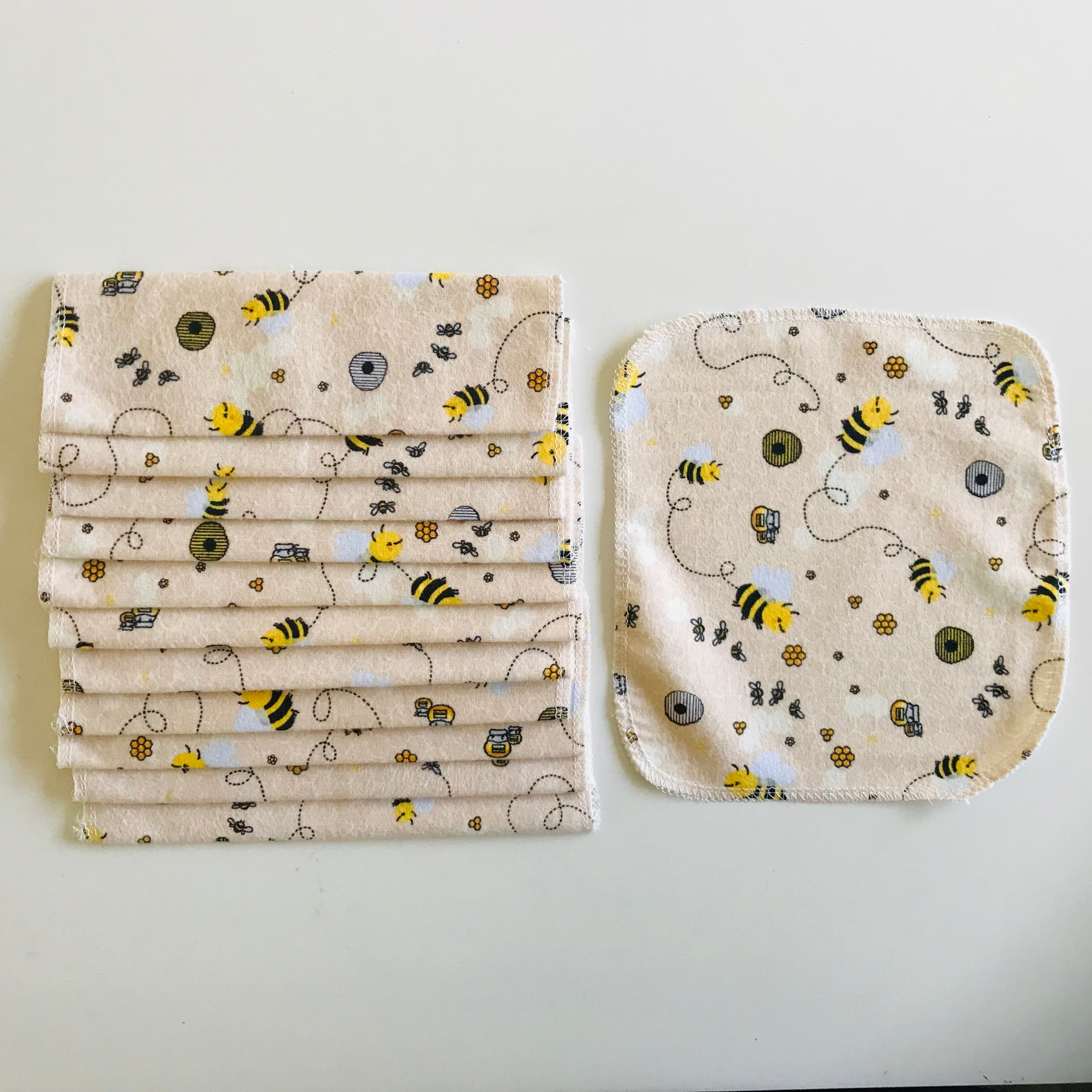 No Waste Reusable Baby Wipes  - pack of 12