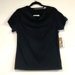 Women's Handmade Cowl Tee - Black