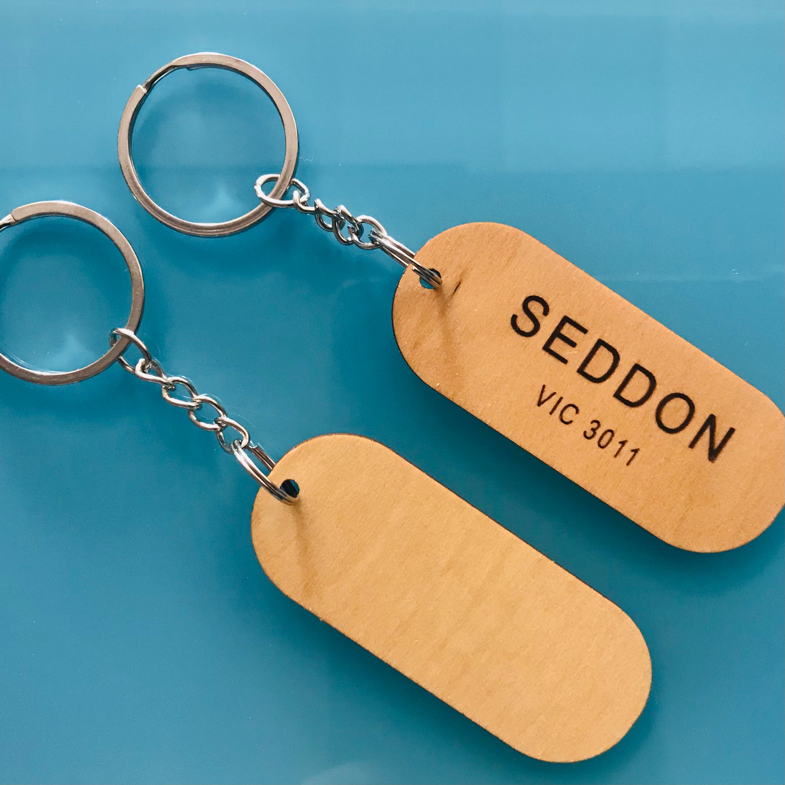 Local Suburbs Laser Cut Timber Keyring