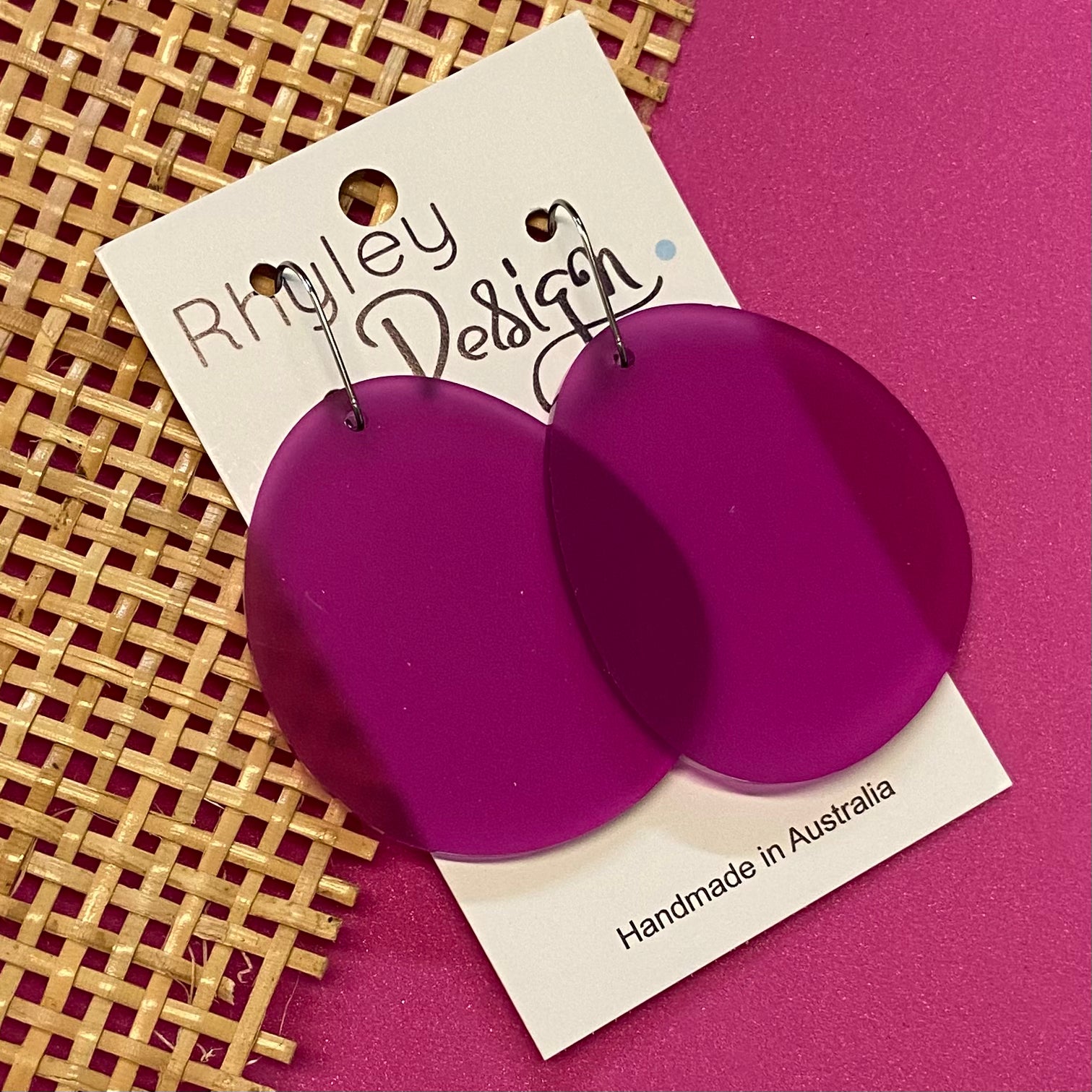 Bold Perspex Disc Earrings