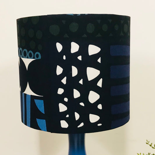 Custom Lamp Shade only - Marimekko  Blue Patterns