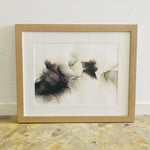 Hand-painted Original Fluid Framed Artwork - A3 Black & Gold **ON SALE**