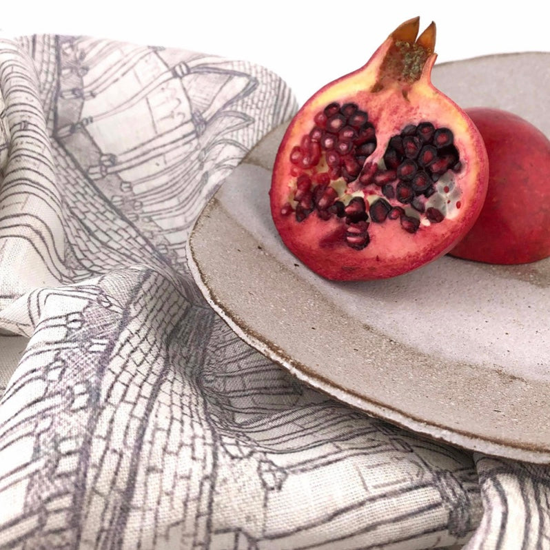 Original Art Print Linen Tea Towel