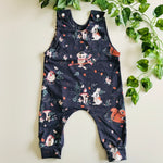 Baby Toddler Long Romper - Navy Winter Land