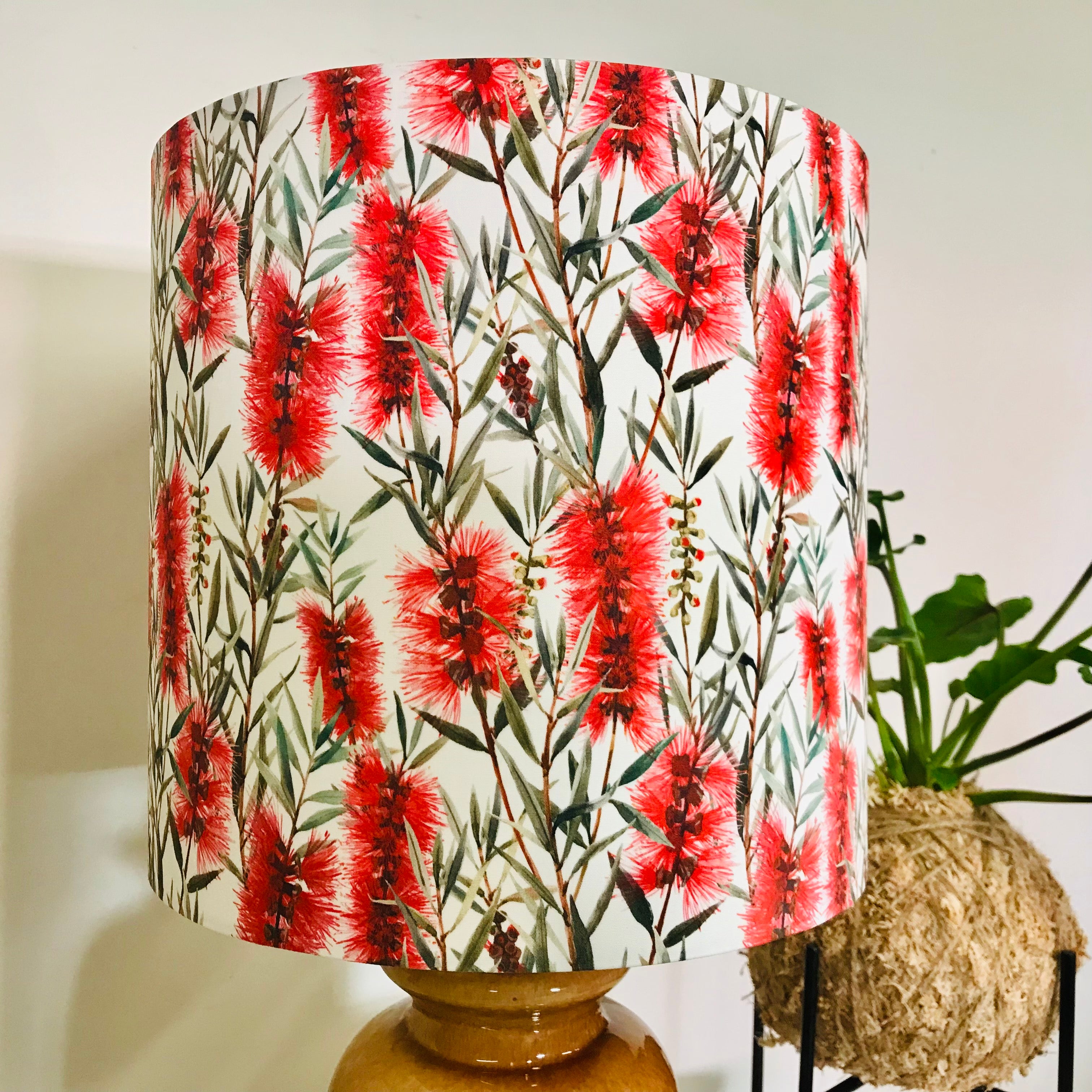 Custom Lamp Shade only - Bottle Brush on White