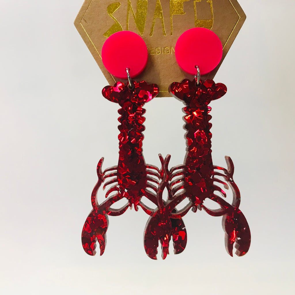 Lobster Dangly Earrings