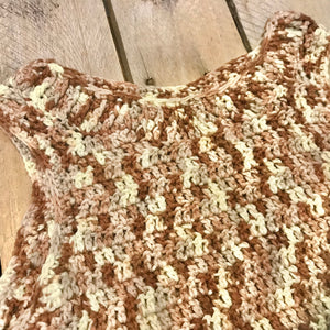 Crocheted Locally - Child Brown Fleck Vest