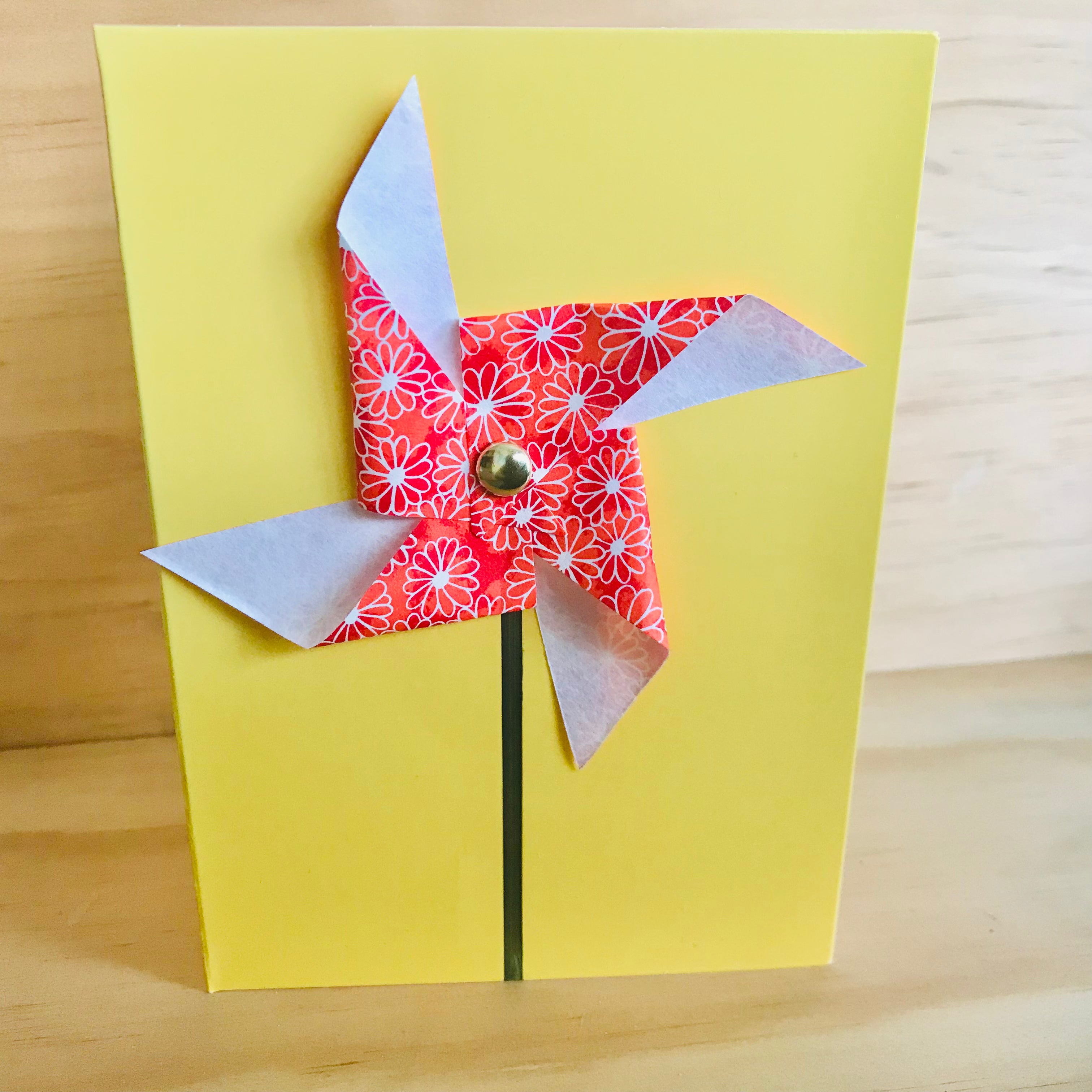 Handmade 3D Pin-Wheel Greeting Cards