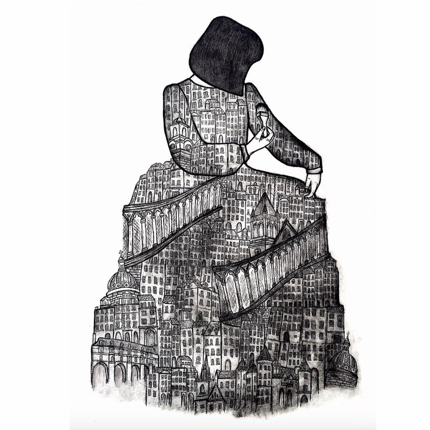 Original Art Print Blank Greeting Cards - individual