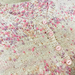hand-knitted locally - Child Pink Fleck Short Sleeved Cardigan