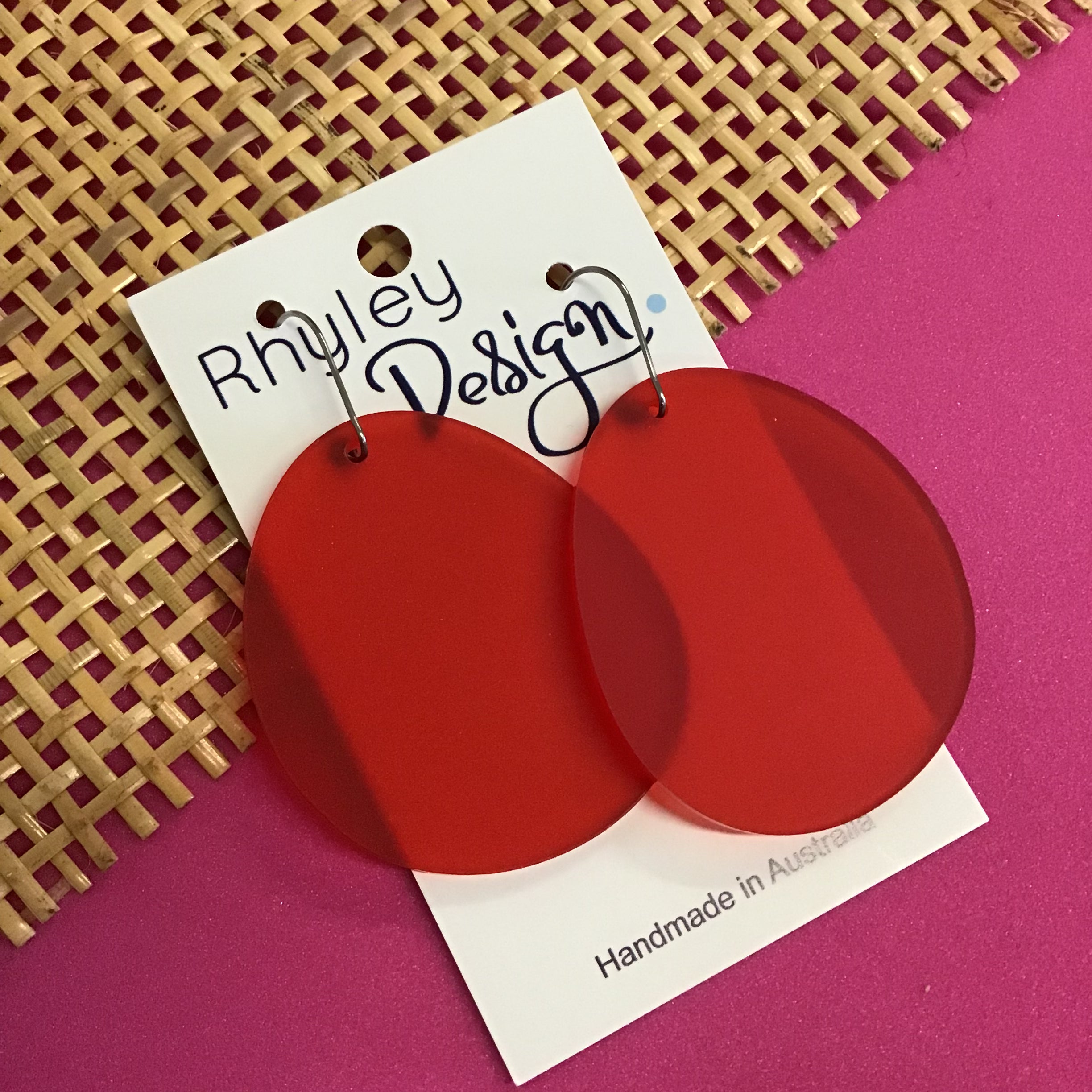 Bold Perspex Disc Earrings