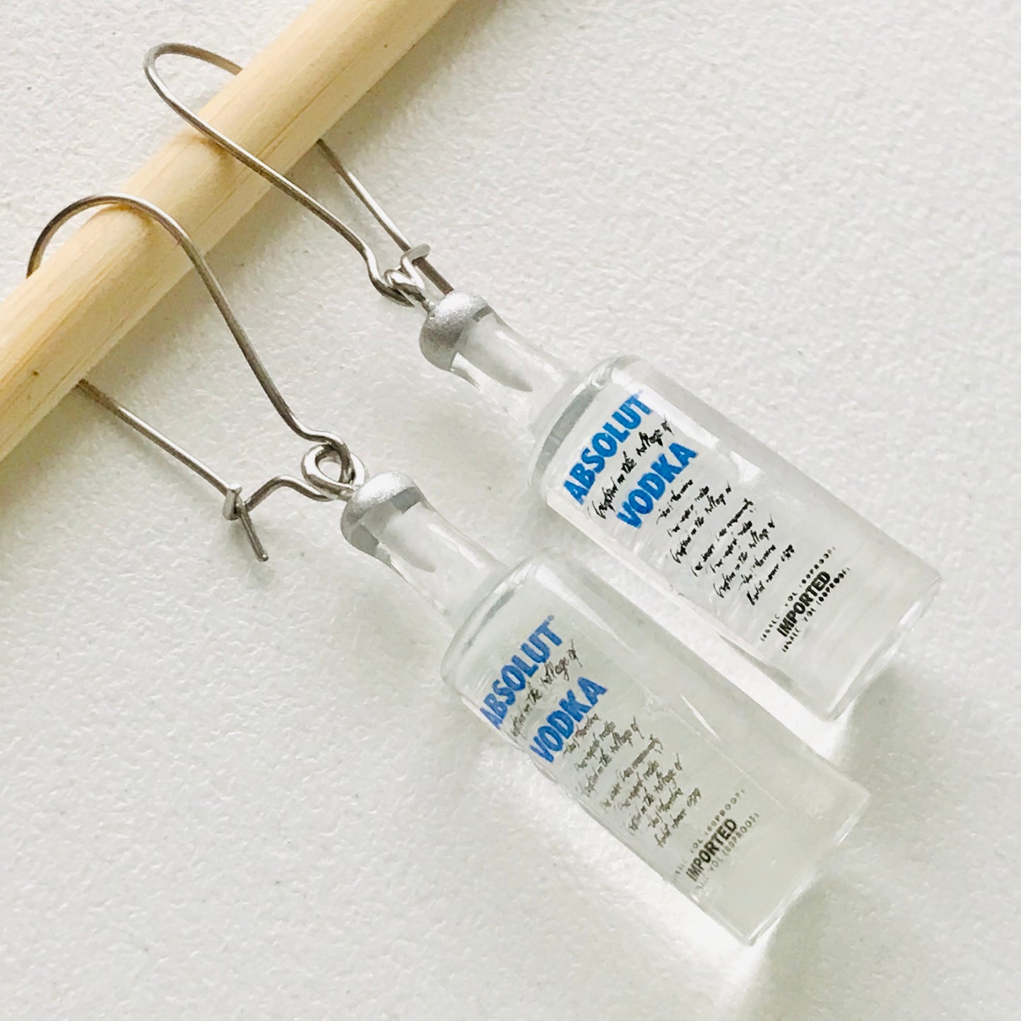 Vodka Bottle Hook Earrings **ON SALE**