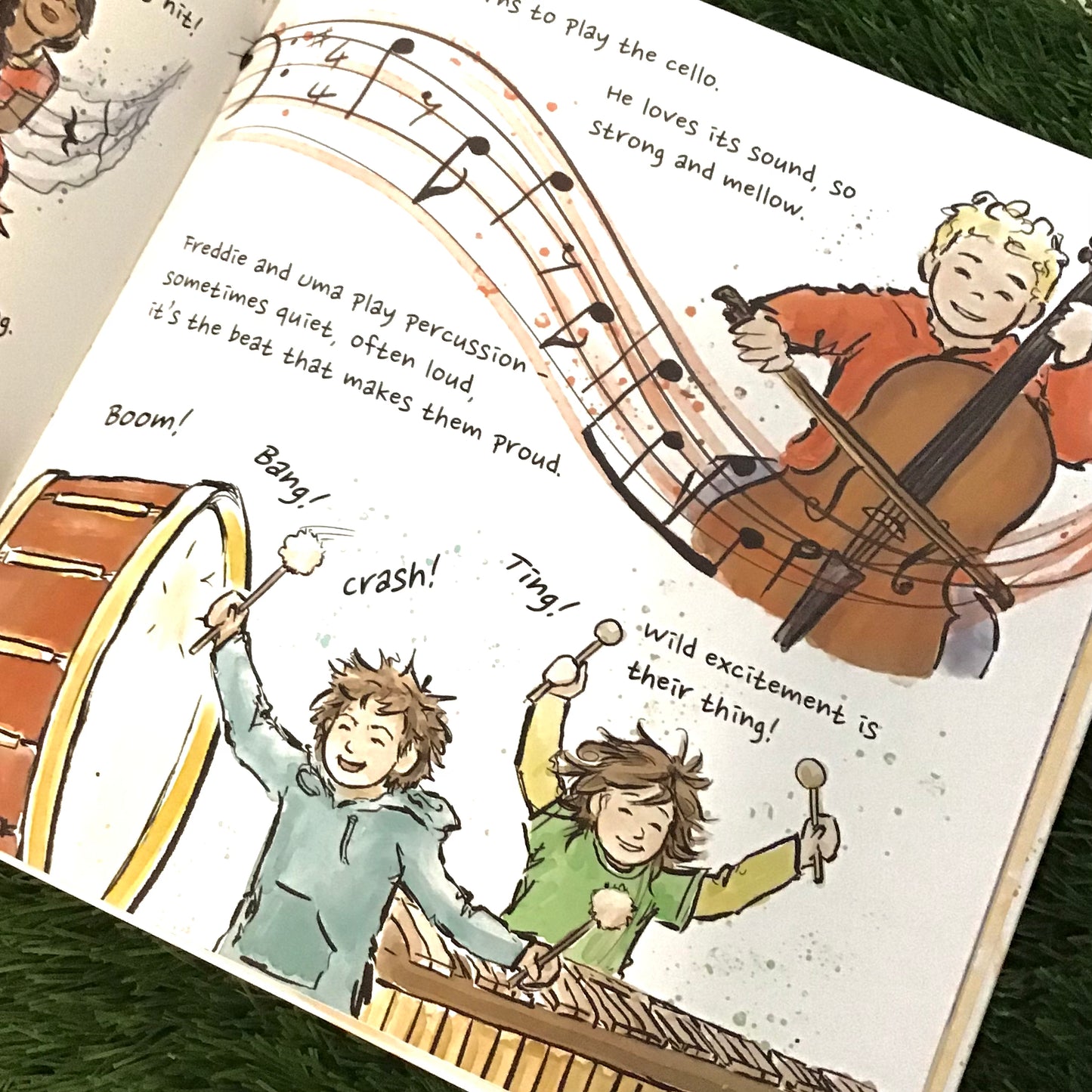 Hamish and the Double Bass: a celebration of making music with friends - Hardcover picture book by Margaret Dugdale