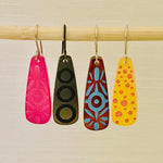 Art Deco Acrylic Earrings - Oblong