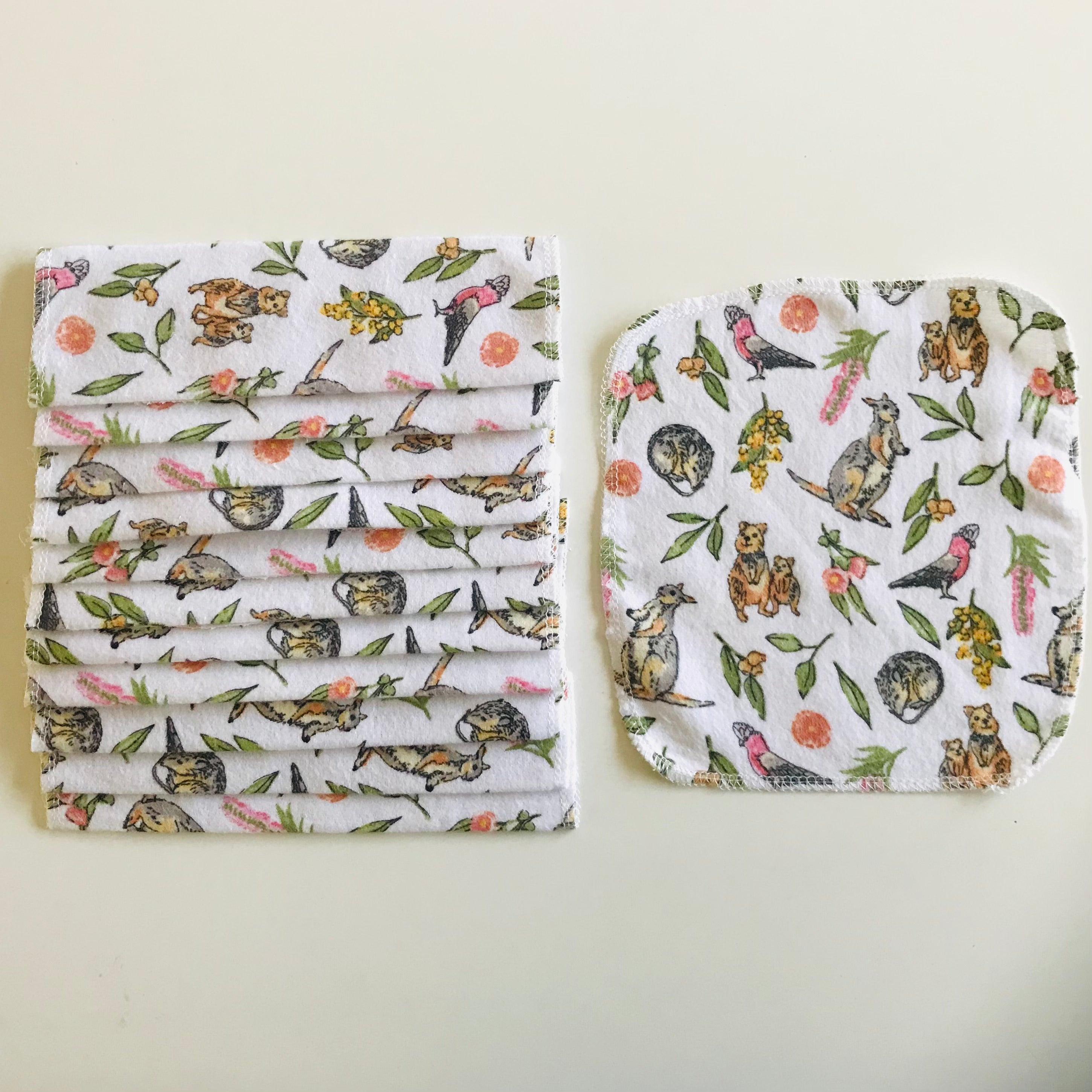 No Waste Reusable Baby Wipes  - pack of 12