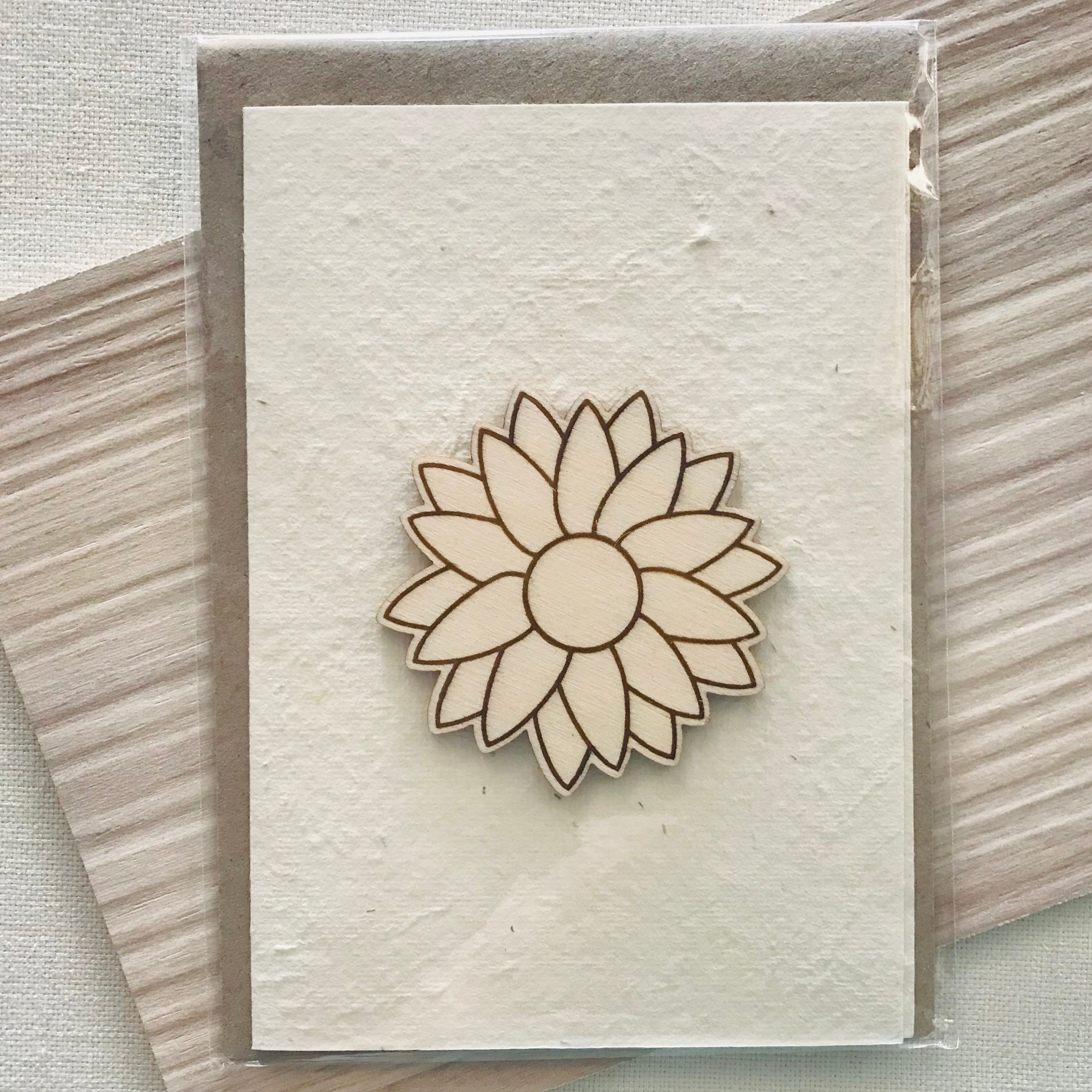 Seed cards with various wooden art