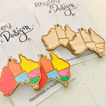 Australia Wooden Statement Earrings