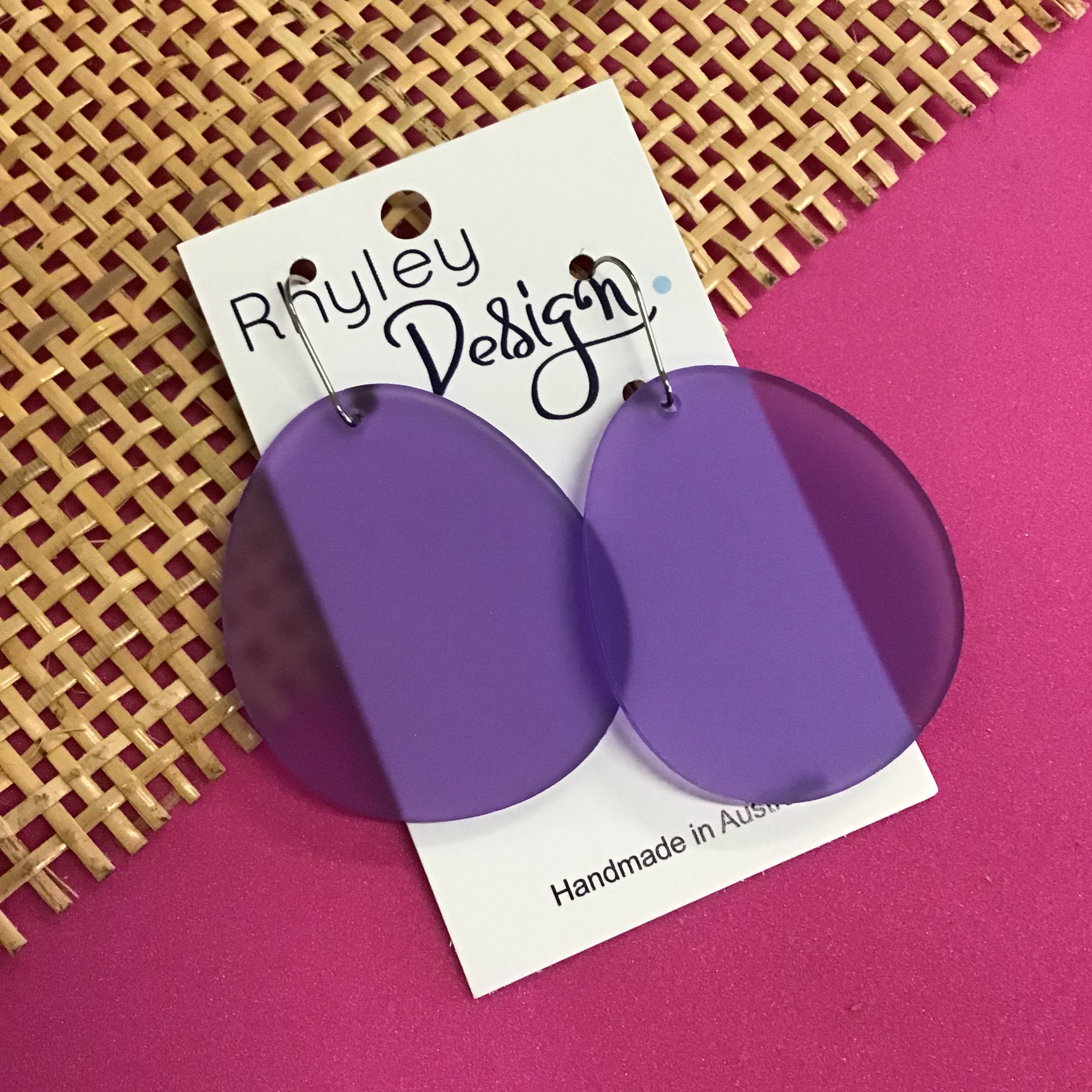 Bold Perspex Disc Earrings