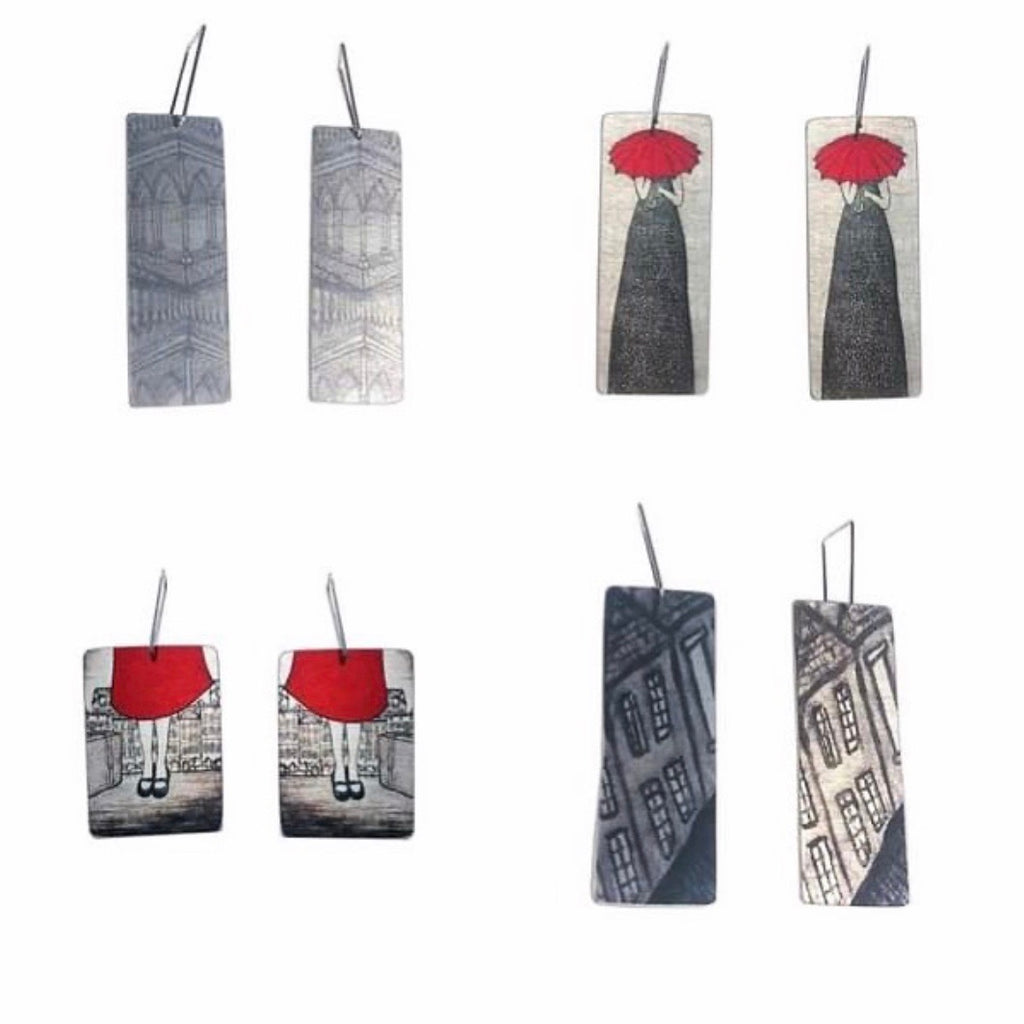 Aluminium Original Art Earrings