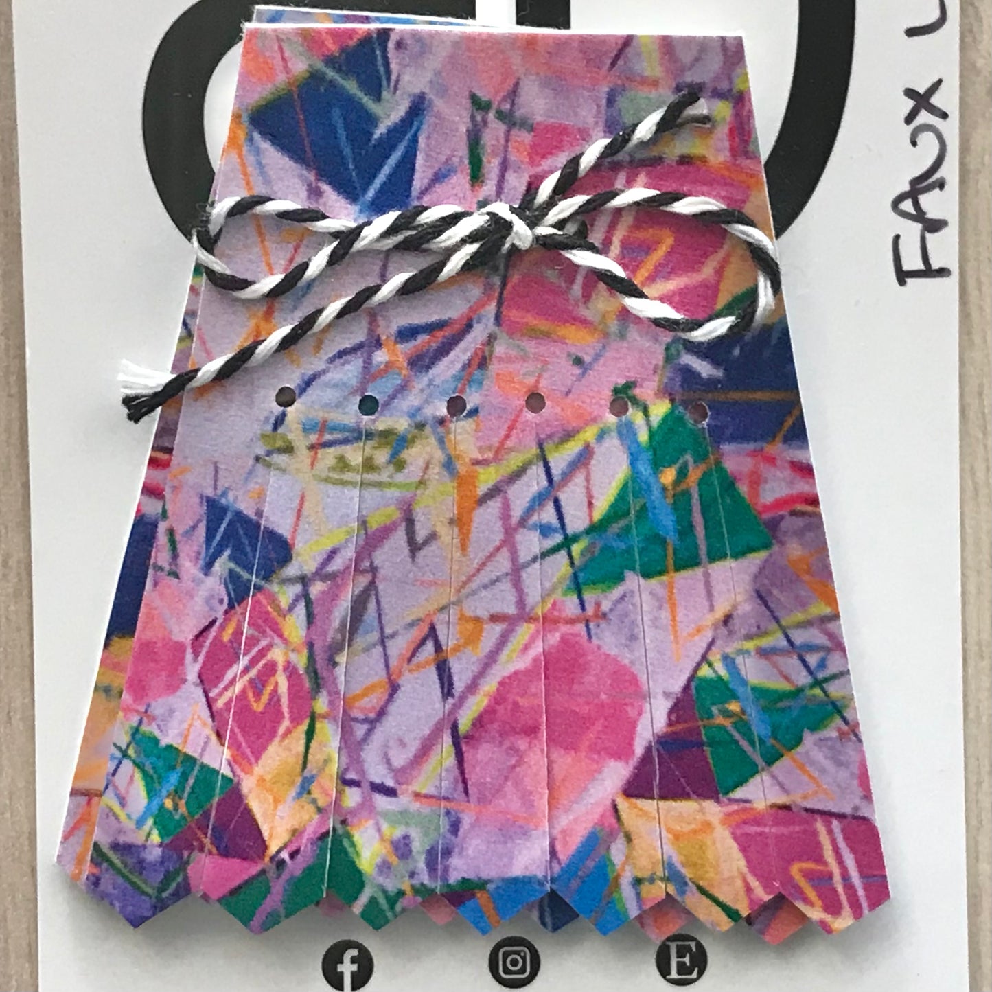 Hand painted leather, faux-leather, perspex & vinyl Shoe Tassel Fringe