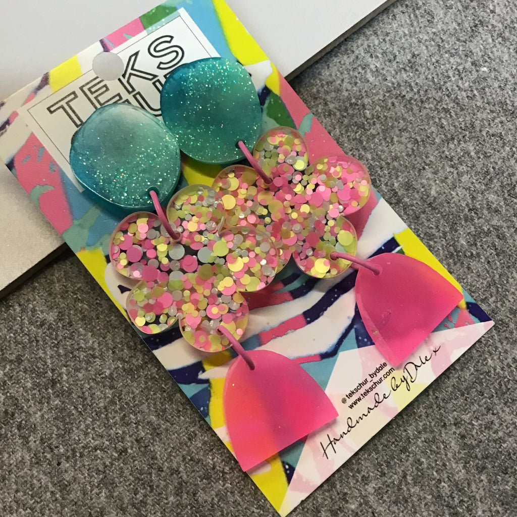 Acrylic & Resin Dangly Earrings