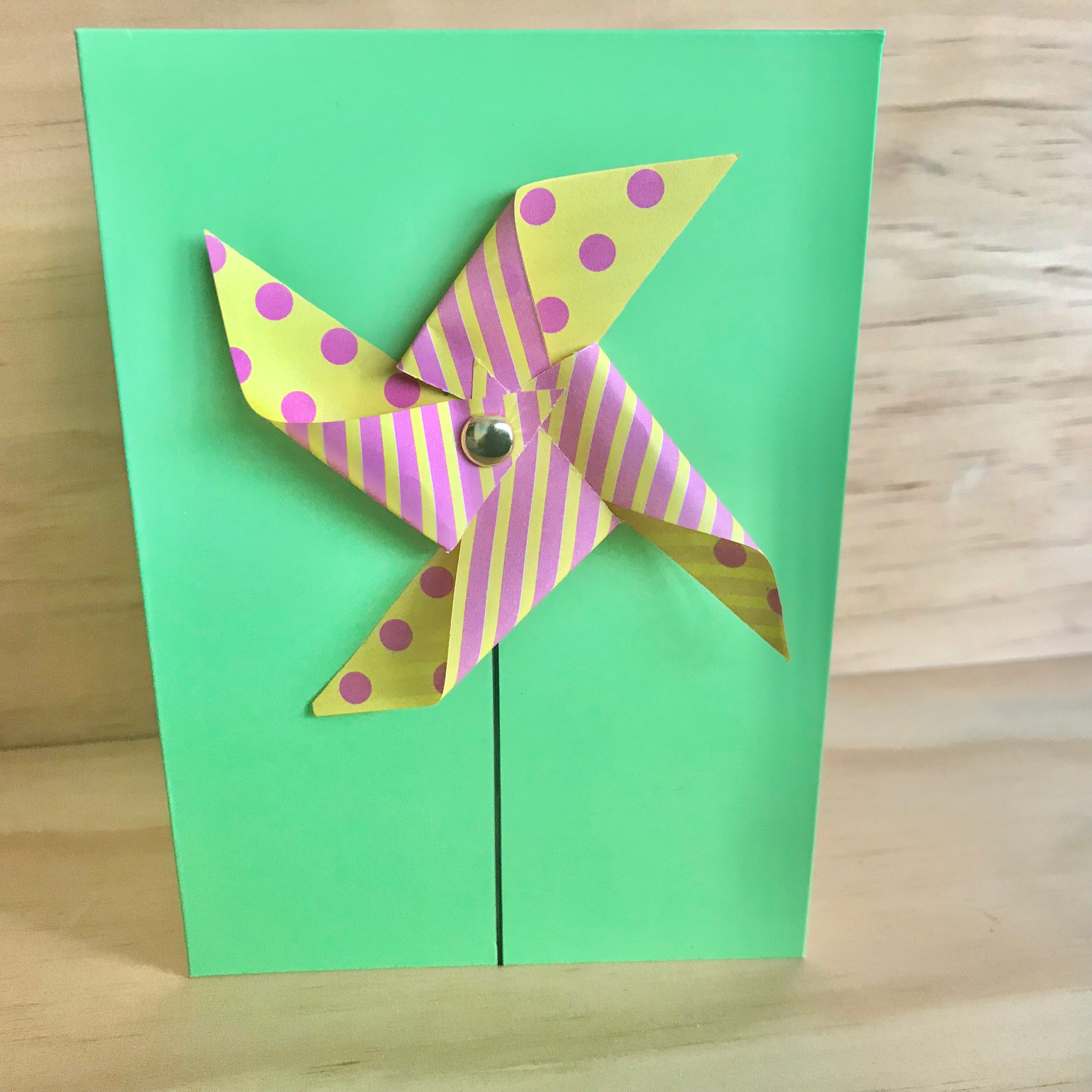 Handmade 3D Pin-Wheel Greeting Cards