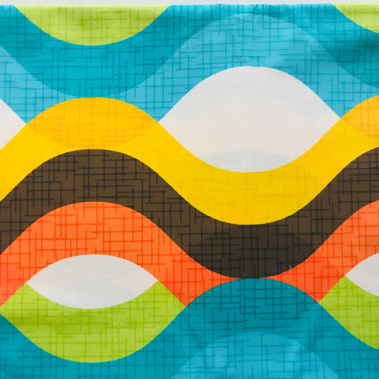 Custom Lamp Shade only - Retro Mod Waves